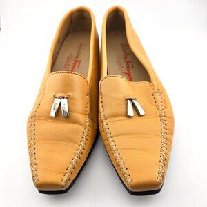 Salvatore Ferragamo Women's Loafers – Size 5.5 B (Narrow Width) – Mustard Yellow